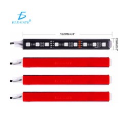 Juego de 4 tiras ele-gate con 9 leds de luz rgb y entrada tipo plug de encededor coche carro / led.qcrgb.001