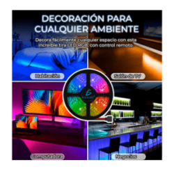 Tira de luz led rbg 5050 con control de 2 metros / led.42.2