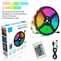 Tira de luz led rbg 5050 con control de 2 metros / led.42.2