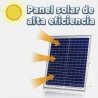 Ventilador solar de 16 pulgadas con 5 aspas y 3 velocidades + panel solar / clr.67