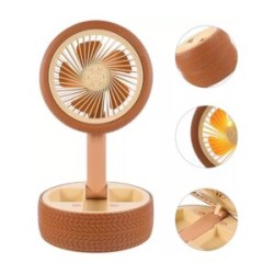 Ventilador plegable con carga usb + diseño de neumáticos para el escritorio / fs105