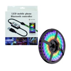Tira led rgb con controlador por bluetooth 5mt / 11255