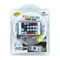 Tira led rgb con conexión usb y control 10mt / znd-03 / ly-280