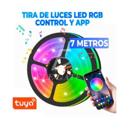Tira de luces led rgb 5050, 7 metros + app bluetooth / led.42app.7