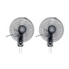 Caja con 2 ventiladores redondos metálicos con 5 aspas para pared cm-top / wall mounted fan