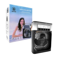 Mini ventilador enfriador de aire con humidificador, luces rgb / air cooler fan / cm-top