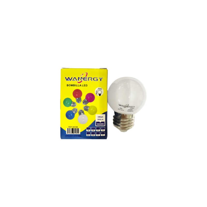 Mini foco bombilla led wanergy en color cálido con consumo de 5 watts / 601891