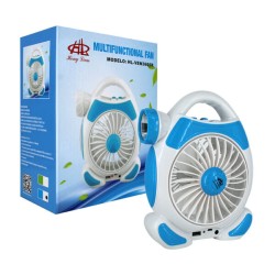 Ventilador redondo multifuncional heng lian con asa agarradera y lámpara led, variedad de colores / hl-ven3605r