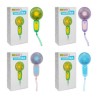 Mini ventilador de mano recargable, 15cm + cable de carga usb-plug, variedad de colores / handheld fan / yy0341