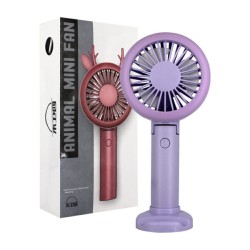 Ventilador redondo recargable con base soporte y gomas orejitas intercambiables, variedad de colores / im9689 / s600 / s660