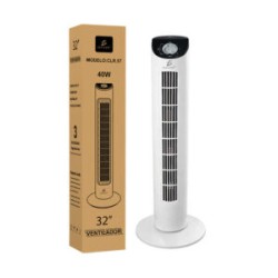 Ventilador de torre silencioso de 32 pulgadas + 3 velocidades 40w clr.57