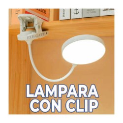 Lámpara led flexible de batería recargable y clip súper resistente