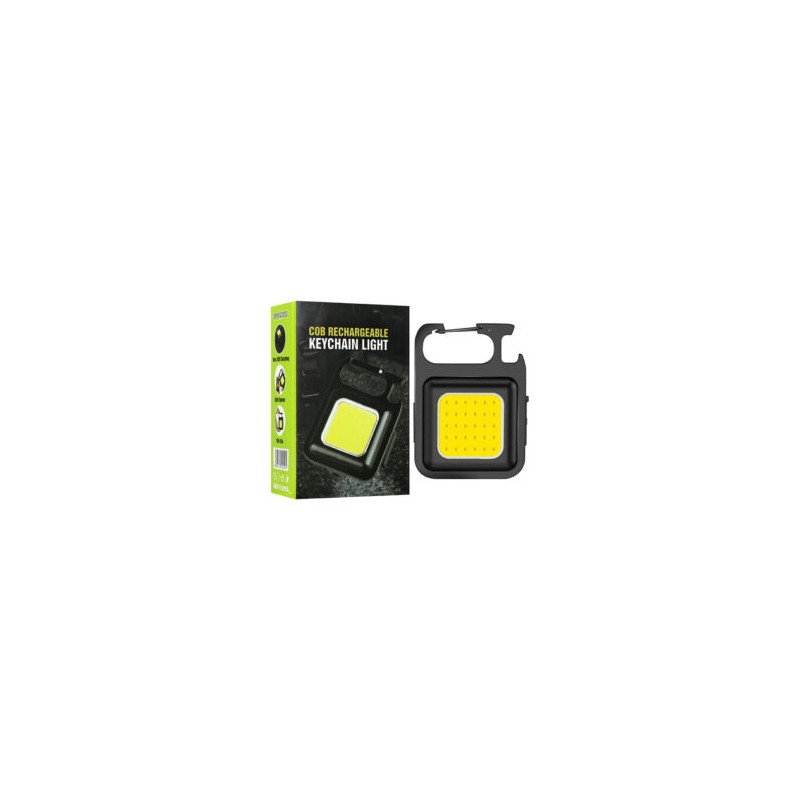 Mini lámpara cuadrada recargable con led de alta potencia / cob rechargeable keichain light / dt-808-494