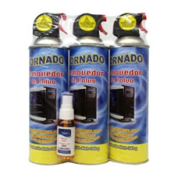 Paquete con 3 removedores tornado de polvo 340g-440ml y limpiador pequeño de pantallas / 366010