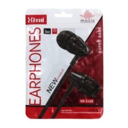 Audifonos alámbricos xinmi earphones super bass, variedad de colores / xr-3168