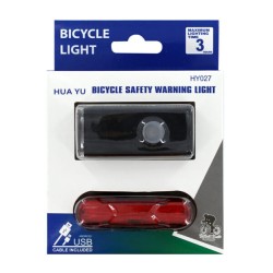 Kit de lámpara delantera y trasera para bicicleta t-606-hy027