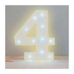 Lámpara decorativa 3D ele-gate en forma de número cuatro con luz led cálida / led.54.4