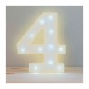 Lámpara decorativa 3D ele-gate en forma de número cuatro con luz led cálida / led.54.4