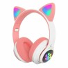 Audífonos diadema bluetooth con luz led en forma de orejas de gato, variedad de colores