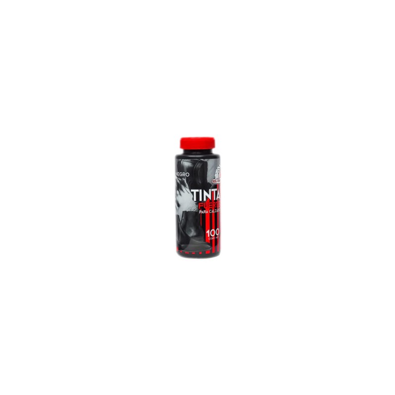 Bote de tinta fuerte para calzado en color negro, 100ml / el oso / 8100a