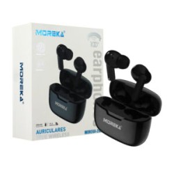 Audífonos inalámbricos bluetooth moreka con sensor táctil y estuche de carga, variedad de colores / m-296