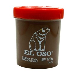 Bote de crema fina para calzado el oso en color café, 170g / 8071a