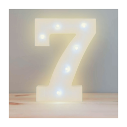 Lámpara decorativa 3D ele-gate en forma de número siete con luz led cálida / led.54.7