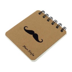 1pza mini libreta con pasta tipo cartón y hojas blancas para dibujo, variedad de diseños / moon, men style / j223