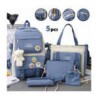 Kit 5 en 1 de mochila grande, bolsa de mano con asa, bolsa mediana, mini bolsa y colorera kawaii, variedad de colores