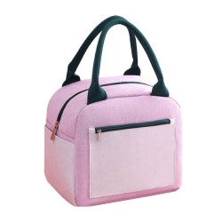 Mini lonchera térmica lisa bicolor de 2 compartimentos con cierre, variedad de colores / sk-1210