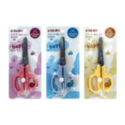 1pza Tijeras punta roma de preescolar con mango de plástico, variedad de colores / dl3133