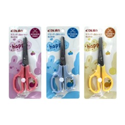 1pza Tijeras punta roma de preescolar con mango de plástico, variedad de colores / dl3133