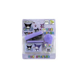 Kit mini con engrapadora metálica the stapler, dispensador de cinta  y cajita con grapas, variedad de colores y diseños / e-025 