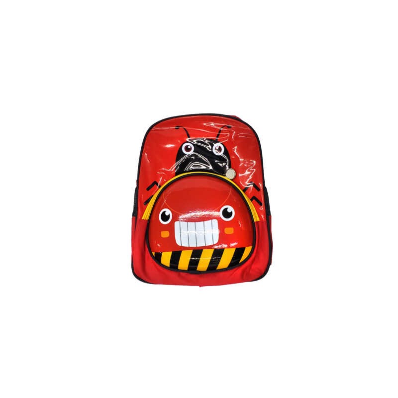 Mochila chica escolar de 2 compartimentos con relieve 3D y diseño de animales conejo, dinosaurios o mariquita catarina / k-903