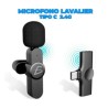 Micrófono inalámbrico de solapa con entrada tipo c 2.4g / adp.w2.tc