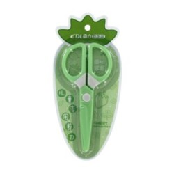 1pza Tijeras de plástico circulo blanco, variedad de colores dl3130