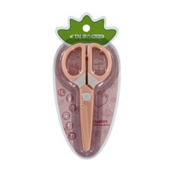 1pza Tijeras de plástico circulo blanco, variedad de colores dl3130