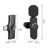 Micrófono inalámbrico de solapa con entrada tipo c 2.4g / adp.w2.tc