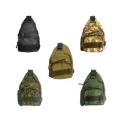 Mochila pequeña tipo mariconera de tres compartimientos y broche ajustable, variedad de colores / 6109usb / fb-23#