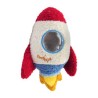 Peluche pequeño en forma de cohete con textura de lana tipo borrego, 28cm / rochep / 73776