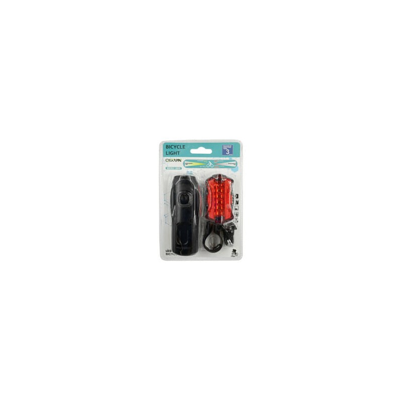 Kit de luces de bicicleta delantera y trasera de pilas / qx-t0798 / fa-to798