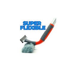 Kit limpiador de ventanas 2 en 1 con cabezal flexible y mango retráctil