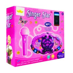 Micrófono infantil de juguete con conexión a mp3 / singer star / kh262142