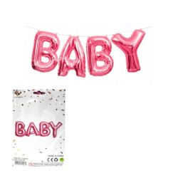 Set de 4 globos baby 35x84cm color  rosa y azul / ty358573
