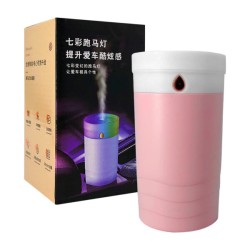 Humidificador cilindrico de color rosa o blanco con capacidad 380ml y luz rgb / xq-888