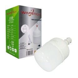 Foco recargable colgante luz led fría wanergy con luminosidad de 5000 lúmenes y consumo de 50 watts