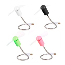 Ventilador usb flexible y portátil con hojas suaves, 28cm, variedad de colores / usb fan / hw-901
