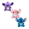 Peluche mediano afelpado en forma de stitch o angel, 24cm, variedad de colores / 2564