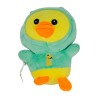 Peluche afelpado pequeño 23cm de pato con sueter y ventosa para colgar, variedad de colores / mr-530067