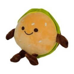 Peluche afelpado pequeño 15cm de hamburguesa con ventosa para colgar / mr-530112